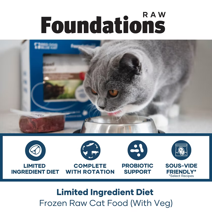 RDBK🍁Foundations Raw Chicken for Cats 4 x 1/4lb