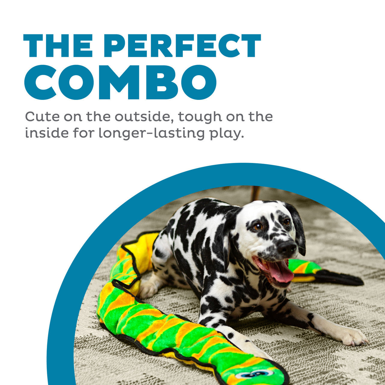 Outward Hound Durablez 38" Green 6 Squeaker Snake