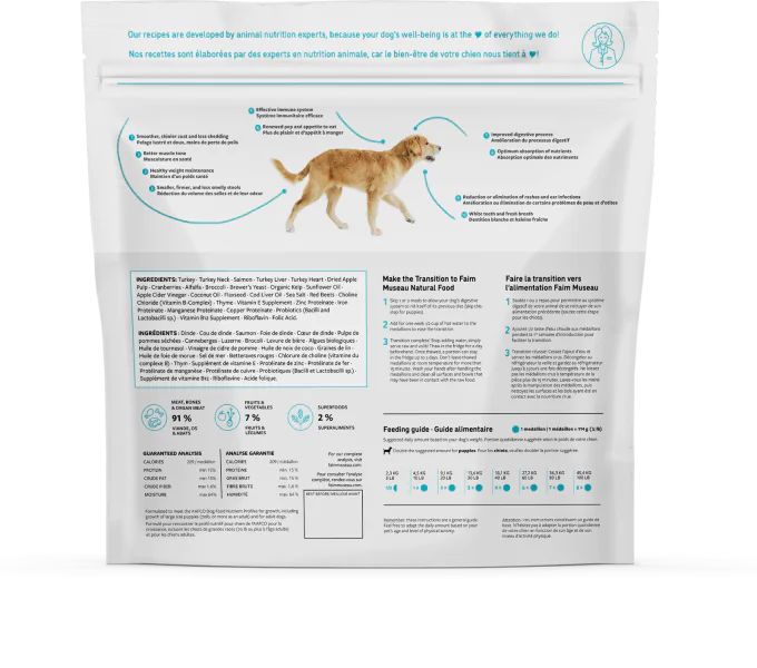 Faim Museau 🍁Sensitive Stomach Turkey & Salmon for Dogs