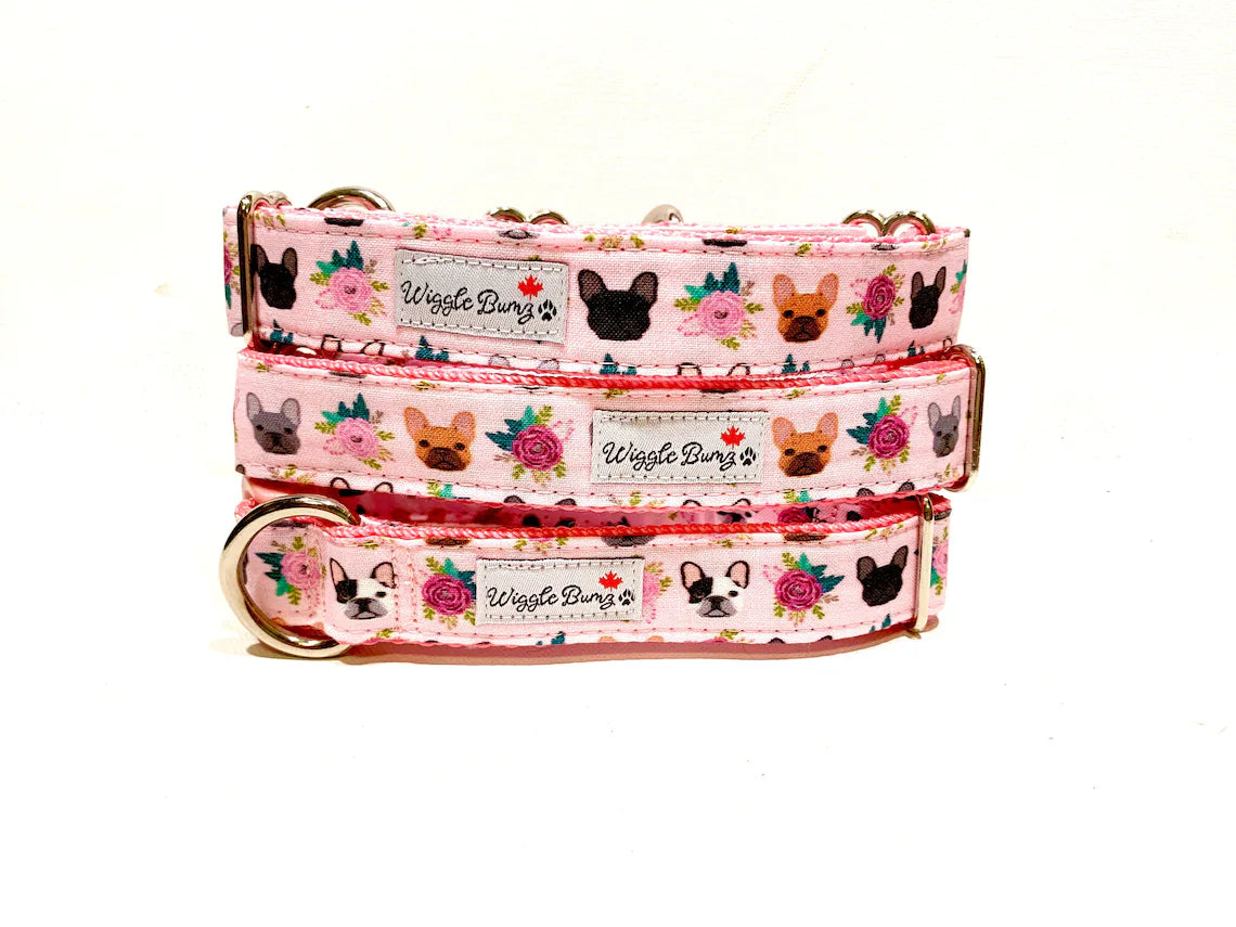 Wiggle Bumz Frenchy Roses Martingale Collar