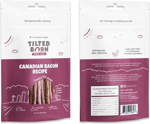 Canadian Bacon Treats 100gšTilted Barn Pet Co.
