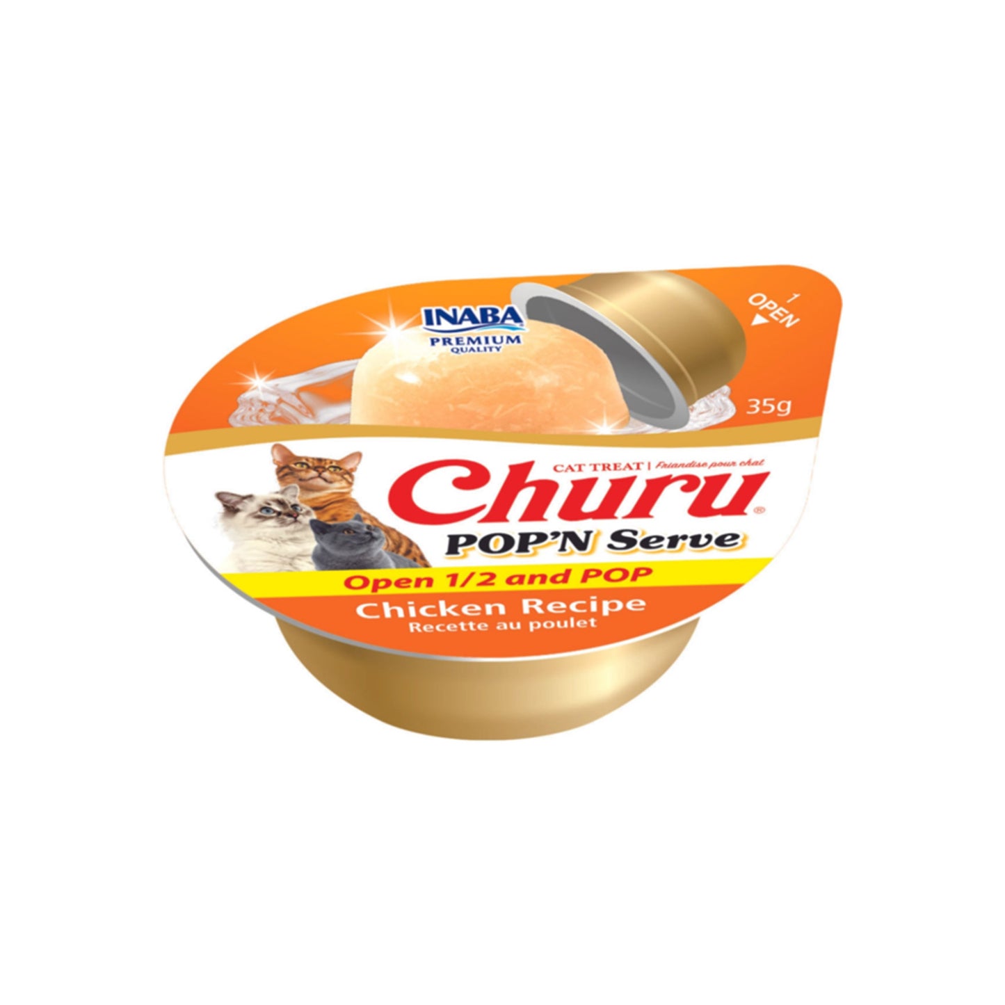 Inaba Churu Chicken Pop'N Serve Cat Treat - 2 pack