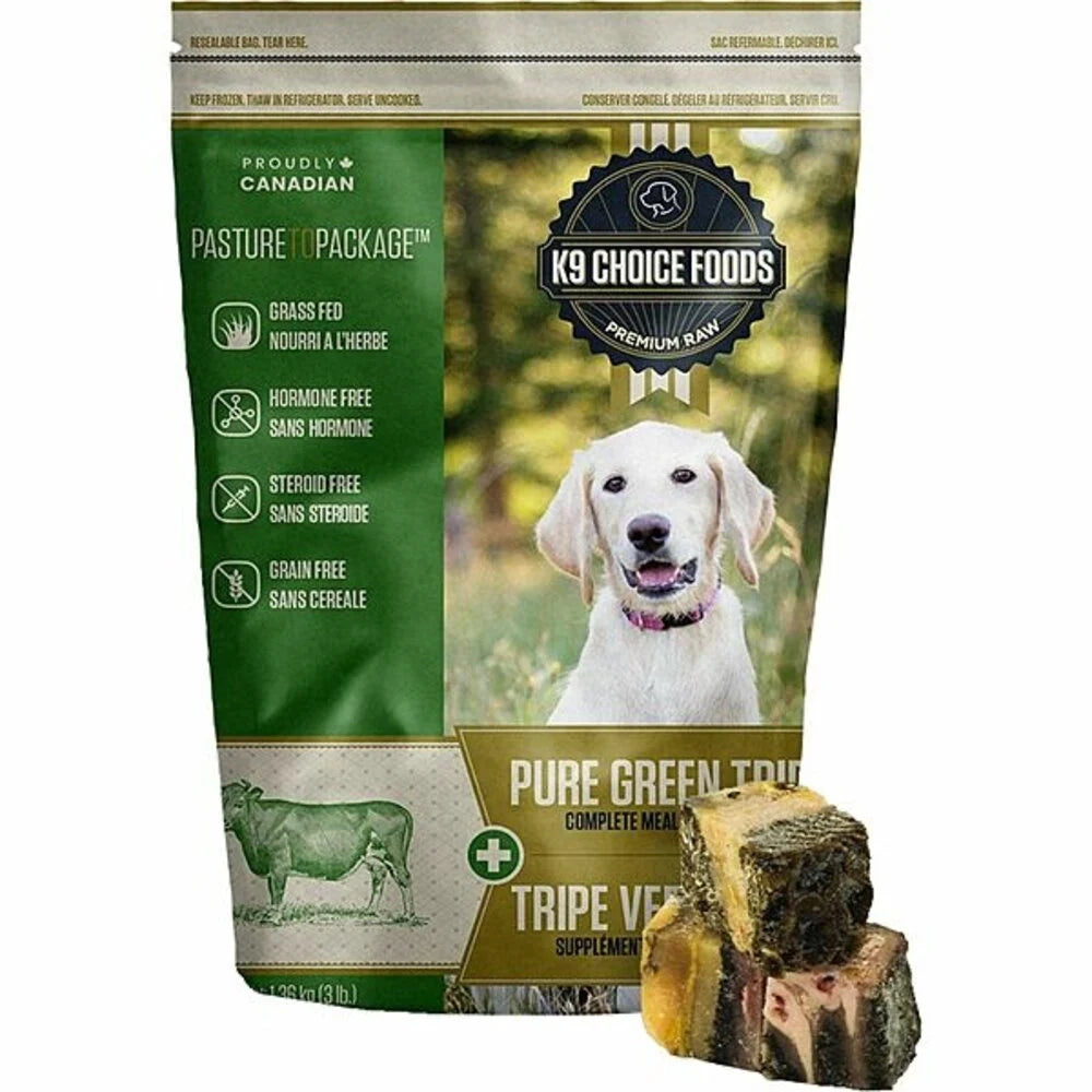 K9 Choice 🍁Pure Green Tripe Frozen Dog Food 3lb