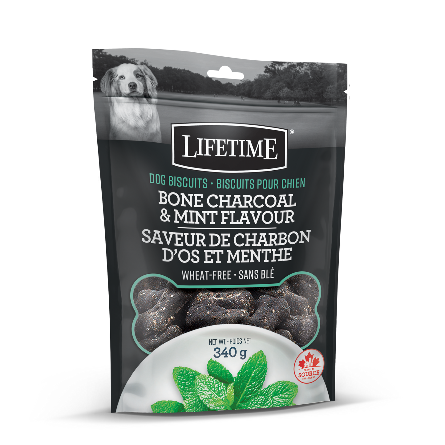 LifetimešBone Charcoal & Mint All Life Stages Dog Biscuits340g