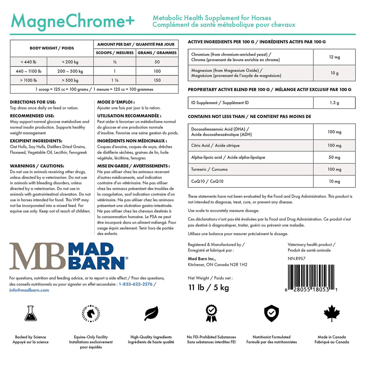 MadBarn 🍁MagneChrome+ Metabolic Support for Horses 5kg