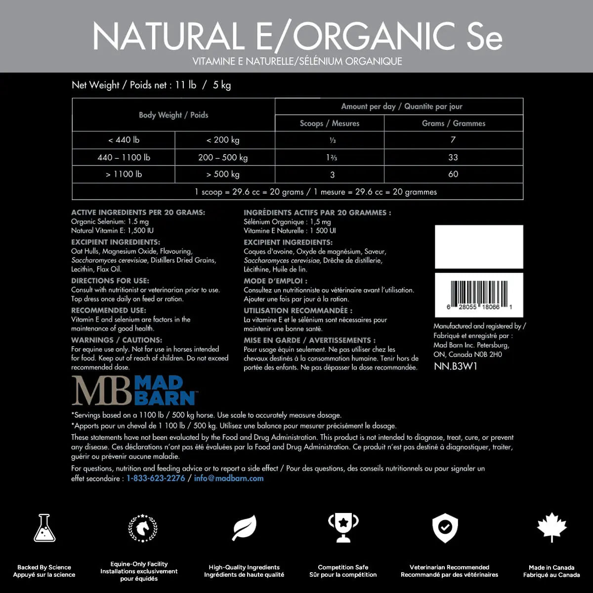 MadBarn Natural E/Organic Selenium Pellet 2.5 KG