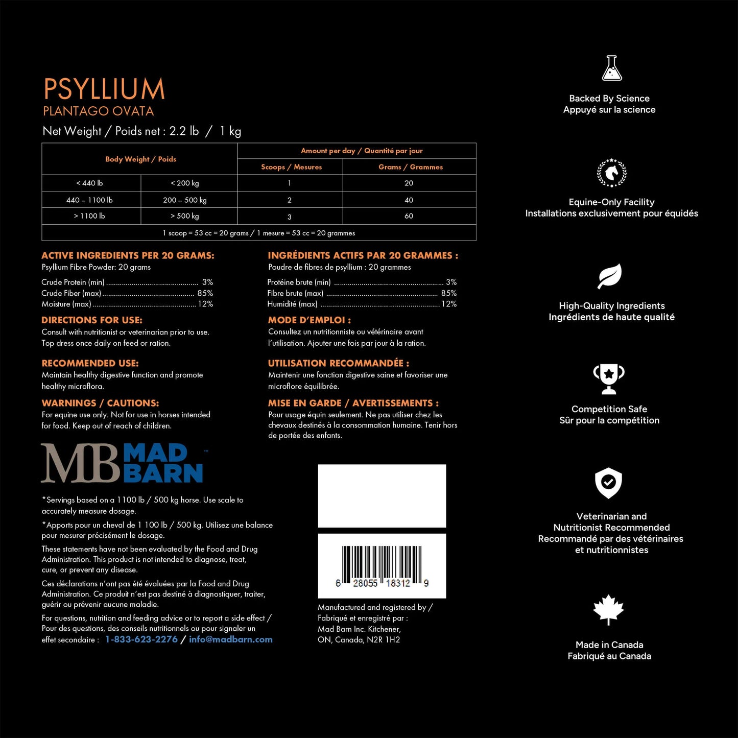 MadBarn 🍁 Psyllium Fibre Powder
