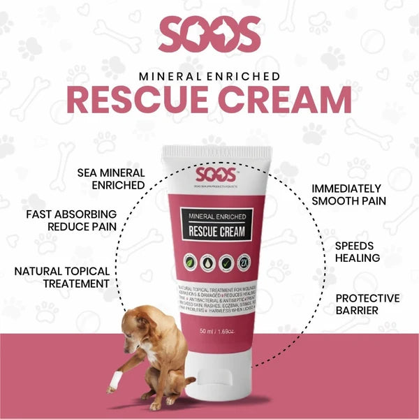 Soos🍁 Mineral Enriched Rescue Cream for Dogs, Cats & Horses 50ml
