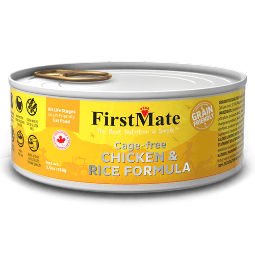 FirstMate 🍁 Grain Friendly Chicken w/ Rice Cat Can 156g