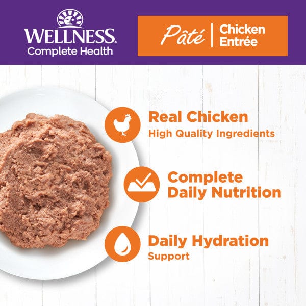 Wellness Complete Health Pate Chicken Entree for Cats 5.5oz x 24 Case