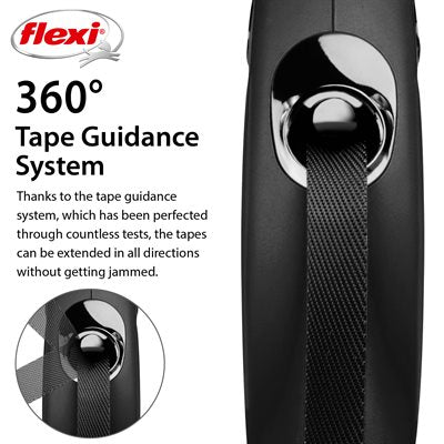 Flexi Black Classic Tape Retractable Leash