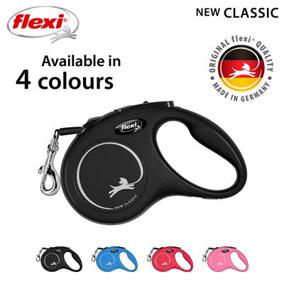 Flexi Black Classic Tape Retractable Leash