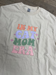 Cat Mom Era T Shirt - Tan