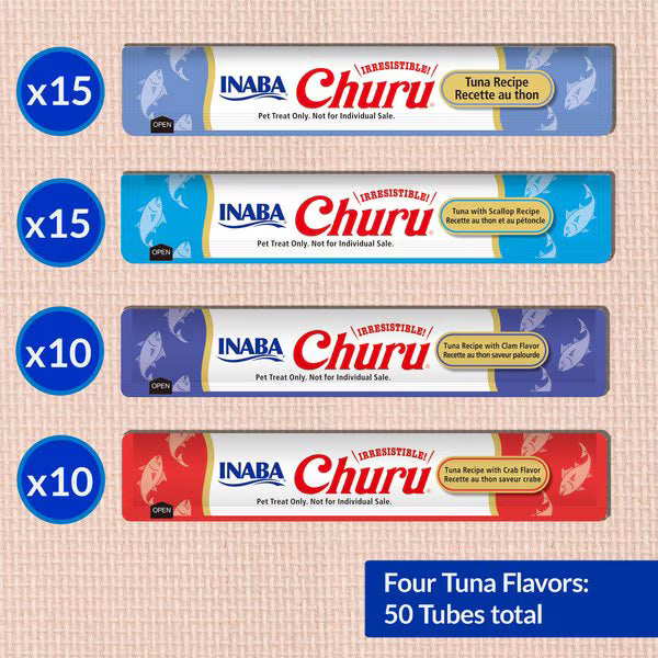 Churu Cat Purees Tuna Seafood Variety 50 pack