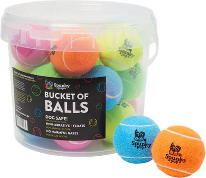 Spunky Pup® Bucket of Balls Tennis Balls for Dogs