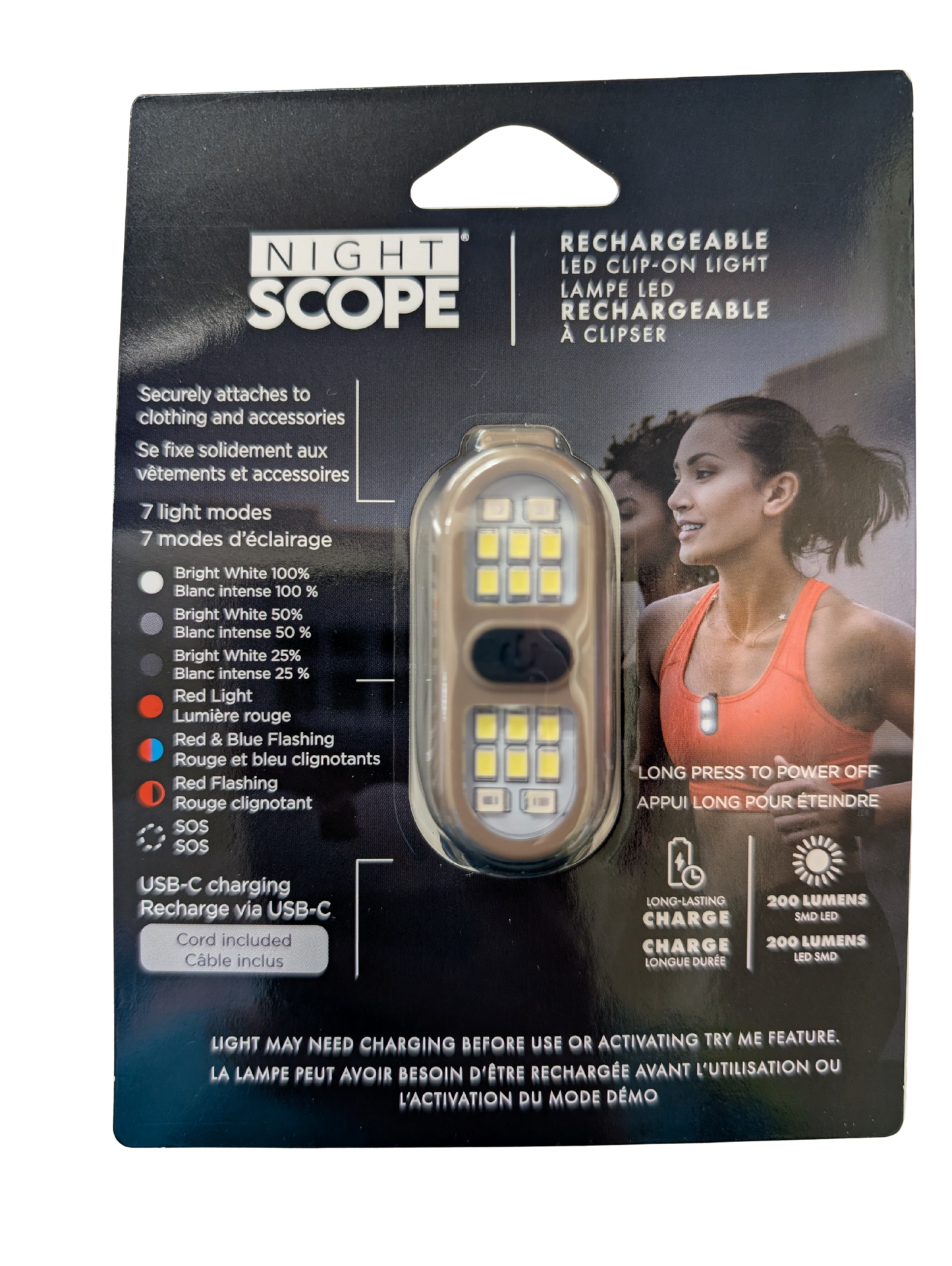 Night Scope LED Clip On Light Asst. Colours