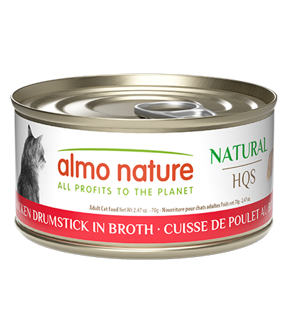 Almo Nature HQS Natural Cat Food - Chicken Drumstick In Broth 70g