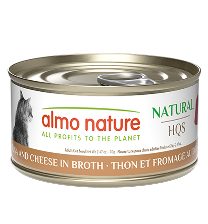 Almo Nature Tuna and Cheese in Broth HQS Natural Cat Food 150g