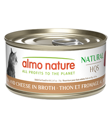 Almo Nature Tuna and Cheese in Broth HQS Natural Cat Food 150g