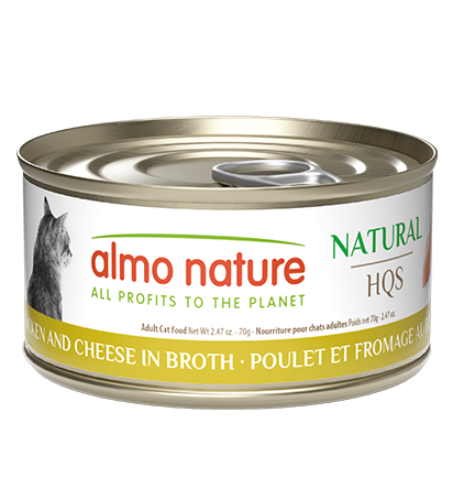 Almo Nature HQS Natural Cat Food - Chicken With Cheese In Broth 70g