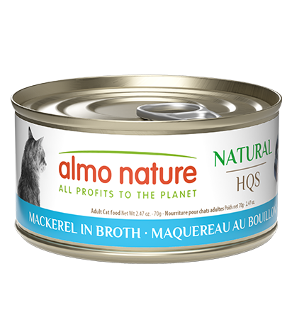Almo Nature HQS Natural Cat Food - Mackerel In Broth 70g