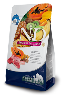 Farmina N&D Tropical Selection Adult Med/Maxi  Lamb, Spelt, Oats & Fruits for Dogs 2KG