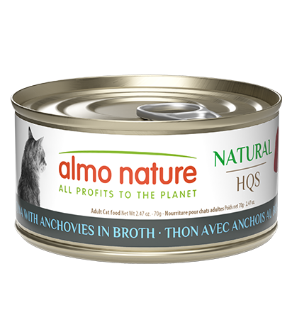 Almo Nature HQS Natural Cat Food - Tuna With Anchovies In Broth 70g