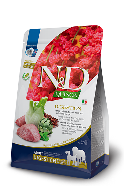 Farmina N&D Adult Med/Maxi Digestion Lamb & Quinoa for Dogs