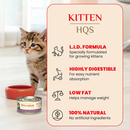 Almo Nature HQS Natural Kitten Chicken Recipe in Broth 70g