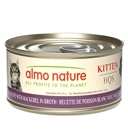 Almo Nature HQS Natural Kitten Food - Whitefish With Mackerel In Broth 70g