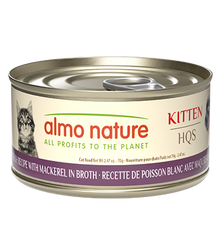 Almo Nature HQS Natural Kitten Food - Whitefish With Mackerel In Broth 70g