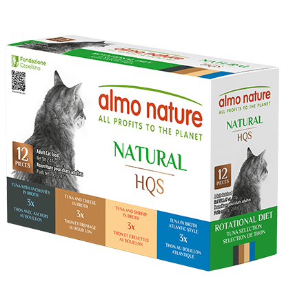 Almo Nature HQS Natural Cat Food Rotational Diet Tuna Selections  12 x 70g