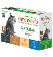 Almo Nature HQS Natural Cat Food Rotational Diet Tuna Selections  12 x 70g