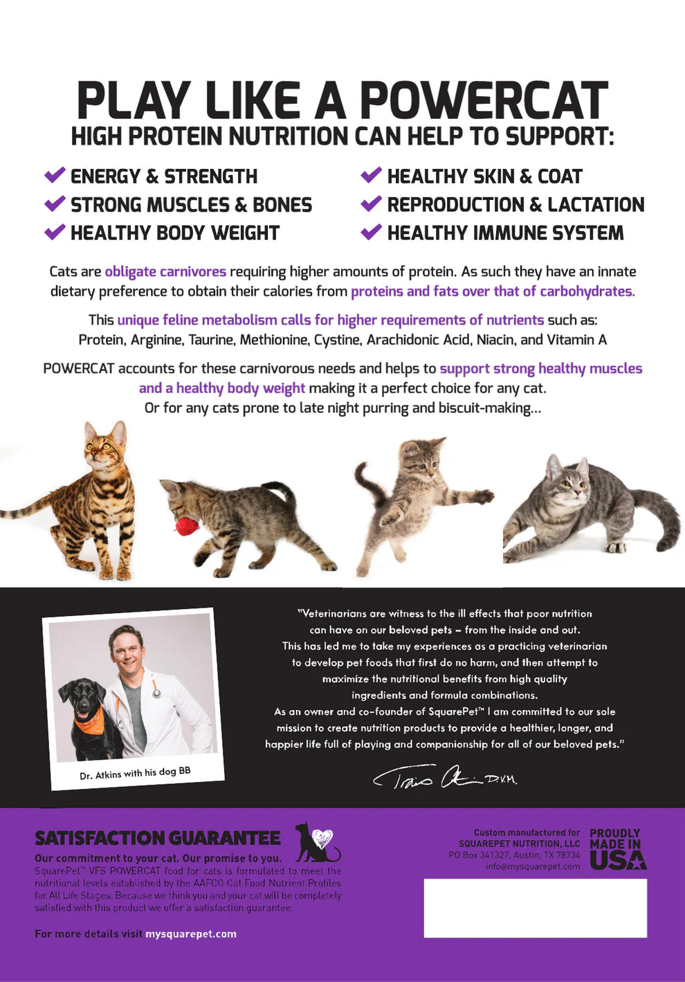 SquarePet PowerCat Turkey & Chicken 2kg