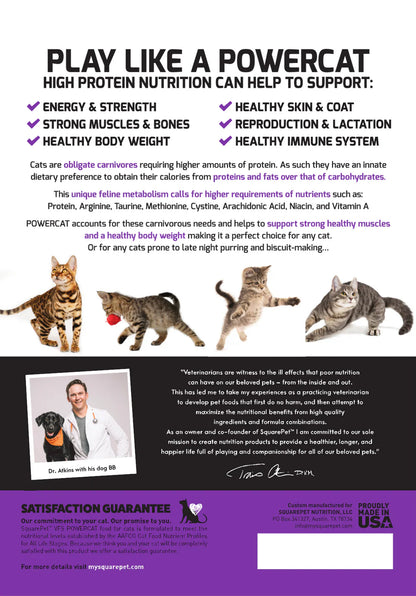 SquarePet PowerCat Turkey & Chicken 2kg