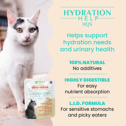 Almo Nature Hydration Help HQS Chicken Recipe in Broth Cat Food 50g
