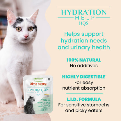 Almo Nature Hydration Help HQS Tuna Recipe in Broth Cat Food 50g