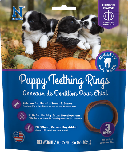 N-Bone Pumpkin Puppy Teething Rings