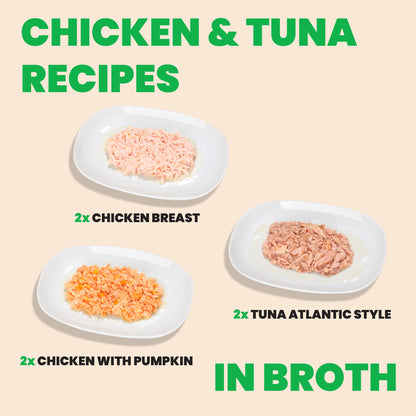Almo Nature HQS Natural Rotational Diet - Chicken Selections & Tuna 6 Pack for Cats  6 x 150g