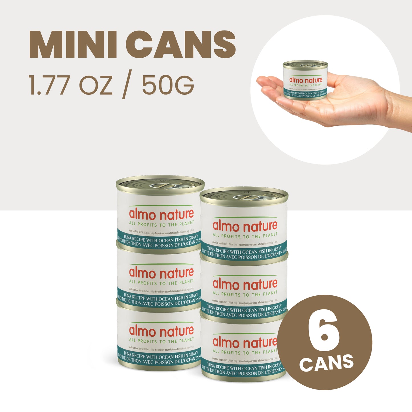 Almo Nature HQS Golden Age Cat Food - Tuna Recipe With Ocean Fish In Gravy 6 x 50g