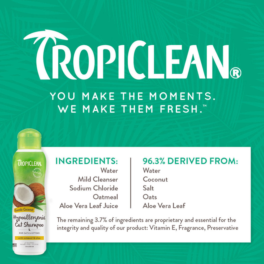 Tropiclean Hypoallergenic Cat Shampoo 12oz
