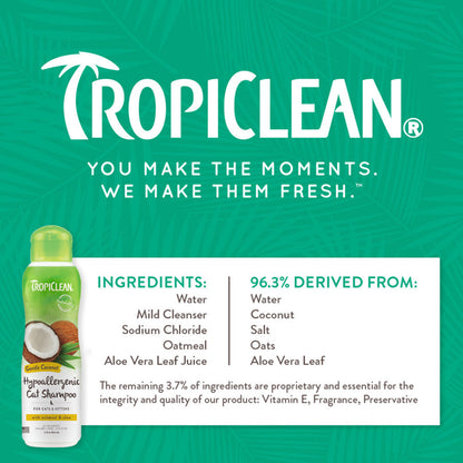 Tropiclean Hypoallergenic Cat Shampoo 12oz