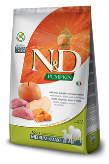 Farmina N & D Adult Med/Maxi Boar, Apple & Pumpkin for Dogs 12KG
