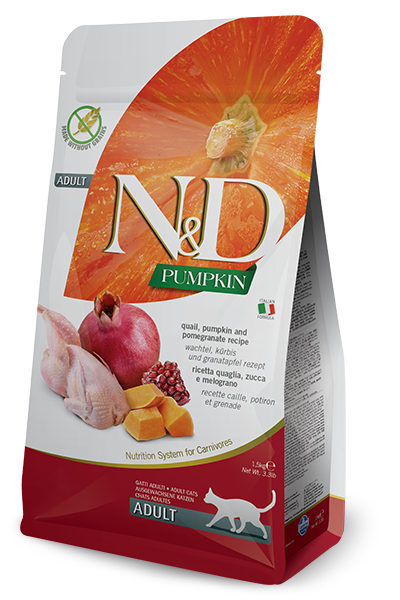 Farmina N&D Adult Neutered Quail, Pumpkin & Pomegranate for Cats 1.5KG