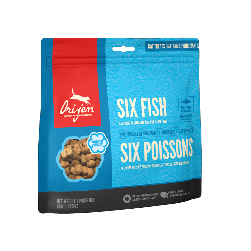 Orijen Freeze Dried Six Fish Cat Treats 35G
