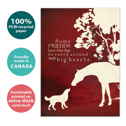 Tree Free Greetings 🍁Four Legged Friends Sympathy Card