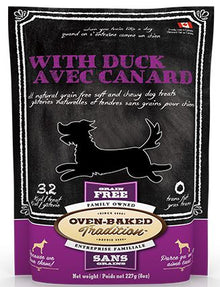 Oven Baked Tradition🍁 Duck Grain Free Soft and Chewy Treats for Dogs 8oz