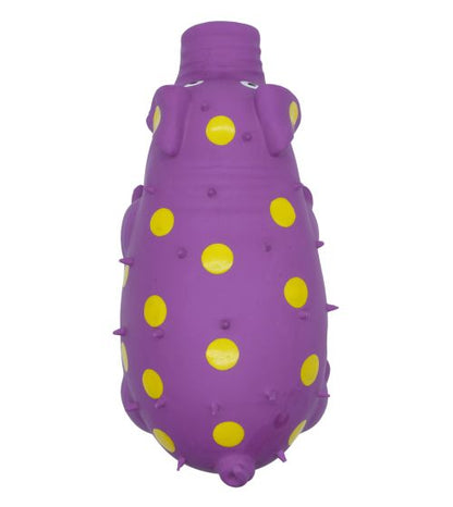 Bud'Z🍁Purple Latex Pig with Yellow Spots 8"