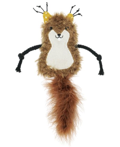 Bud'Z 🍁Silky Squirrel Cat Toy with Pocket & Catnip Insert