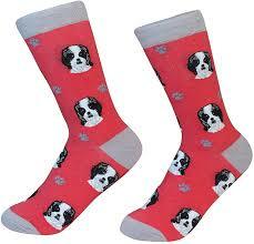 Unisex Sock Daddy Shih Tzu Black And White